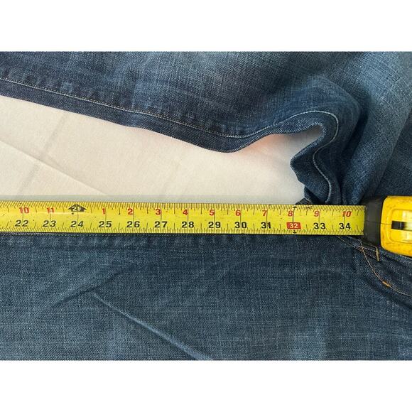 Citizens Of Humanity Blue Jeans Womens Sz 31 Faye Stretch Low Rise WIDE Leg - Picture 4 of 14